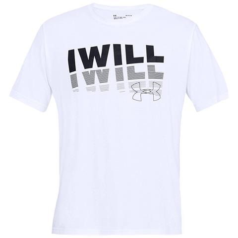 I Will 2.0 Short Sleeve Tee 1329587-100, Uomo, Bianco, Maglietta, Numero: S - Foto 1