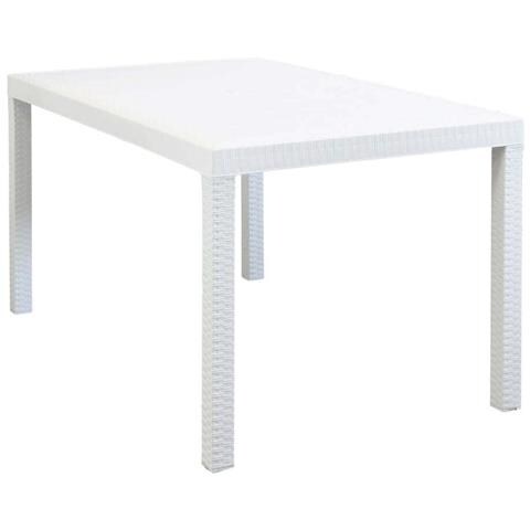 Caligola - Set Tavolo Fisso In Wicker Cm 150 X 90 Compreso Di 6 Sedute - Foto 4