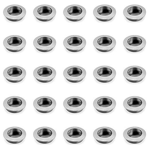 9161551 Maniglia Da Incasso Nel Mobile, Ø41mm, Zama, Nichel Satinato, Set Di 25 - Foto 1