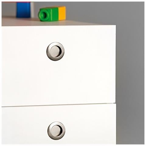 9161551 Maniglia Da Incasso Nel Mobile, Ø41mm, Zama, Nichel Satinato, Set Di 25 - Foto 4