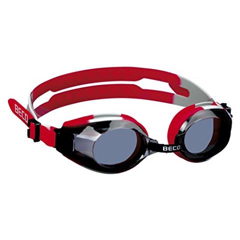 Arica Multi-colored Universale Di Occhialini Da Nuoto Con Presa Sicura Grazie Alla Larga Fascia Per La Testa, Unisex, Arica Schwimmbrille, Rosso / grigio, M - Foto 1