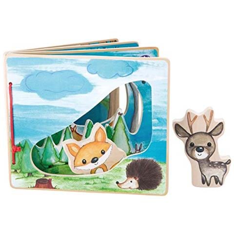 Calcetto Company-libro Illustrato Nella Foresta Legno Composto Da Quattro Pagine Per Gioco A Interattivo Giocattolimulticolore11234 - Foto 2