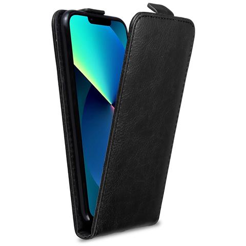 Custodia Compatibile Con Apple Iphone 13 Pro In Nero Carbone - Coperchio Protettivo In Design Flip Realizzato In Finta Pelle Liscia - Foto 1