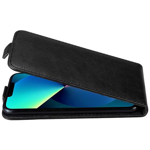 Custodia Compatibile Con Apple Iphone 13 Pro In Nero Carbone - Coperchio Protettivo In Design Flip Realizzato In Finta Pelle Liscia - Foto 8