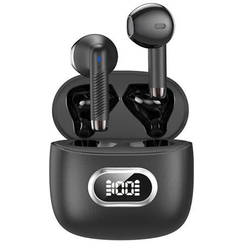 Cuffie Bluetooth CVC6.0 cancellazione del rumore, cuffie wireless stile business vivavoce auricolare senza fili con microfono, 280 ore di standby, auricolare Bluetooth singolo senza mani (nero