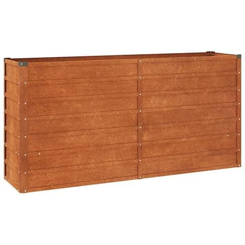 Letto Rialzato da Giardino Ruggine 160x40x77 cm Acciaio Corten - Foto 2