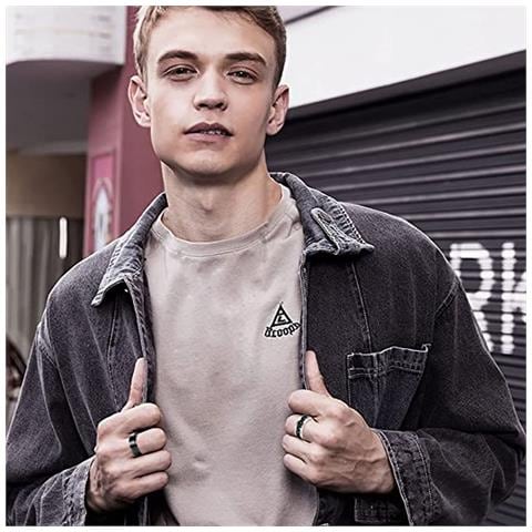 Anello Antistress In Acciaio Inossidabile Dal Design Semplice Black - Foto 2