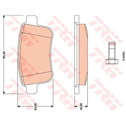 Pattini Freno Renault Kangoo 1.5 Dci Gdb1786 - Foto 1