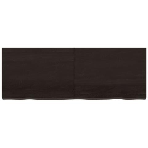 Piano Bagno Marrone Scuro 140x50x (2-6) cm Legno Trattato - Foto 2