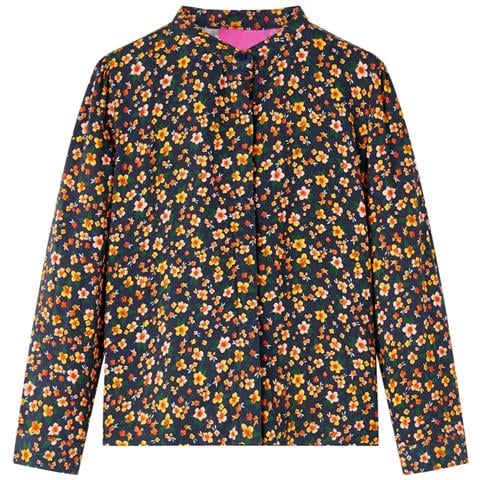 Camicia Da Bambina Con Colletto Fascia Blu Marino 104 - Foto 1