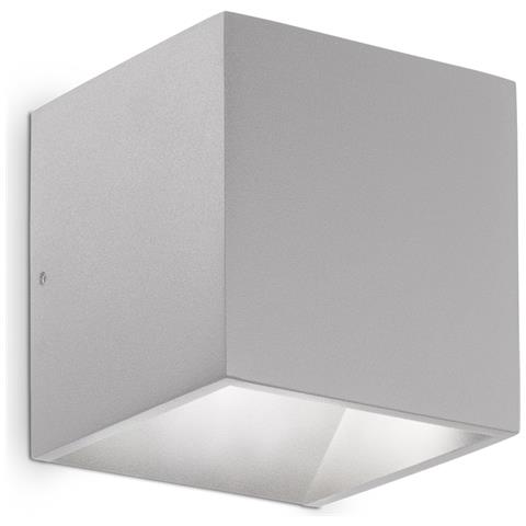 Applique Da Parete Contemporaneo Rubik Alluminio Grigio Led 8,5w 4000k Ip54 - Foto 1