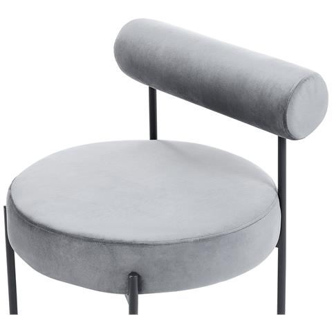 Velluto Poltrona Grigio Alpha - Foto 8