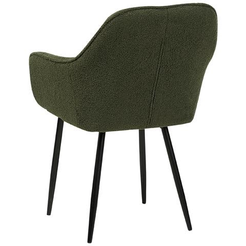 Set Di 2 Sedie Da Pranzo Bouclé Verde Scuro Alden - Foto 8