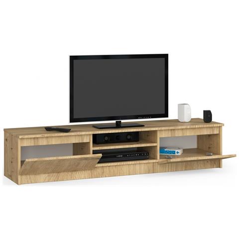 Mobiletto TV, 2 ante, 160x40x33 cm, Colore Quercia Artisan - Foto 2