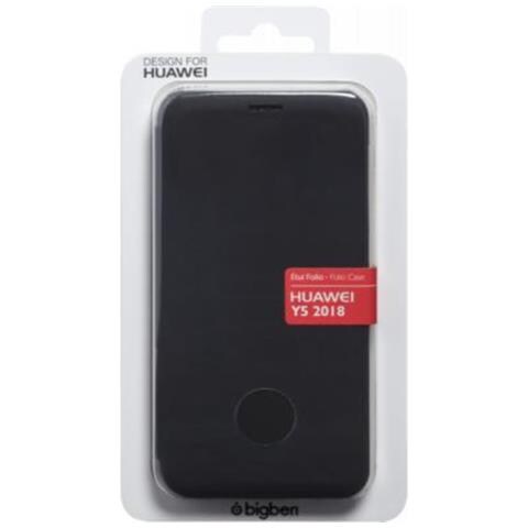 Custodia Per Huawei Y5 2018 Folio Anti-urto Con Portacarte Integrato, Nero - Foto 4