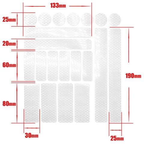 Adesivo Riflettente Automatico Adesivi Riflettenti Per Bicicletta Moto White - Foto 2