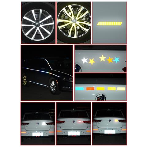 Adesivo Riflettente Automatico Adesivi Riflettenti Per Bicicletta Moto White - Foto 4