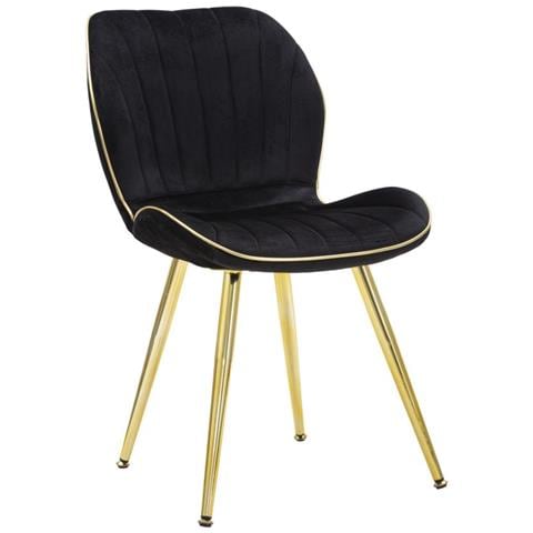 Sedia Paris Space Nera /gold Set 2 Pz Cm 46x58x77 - Foto 1