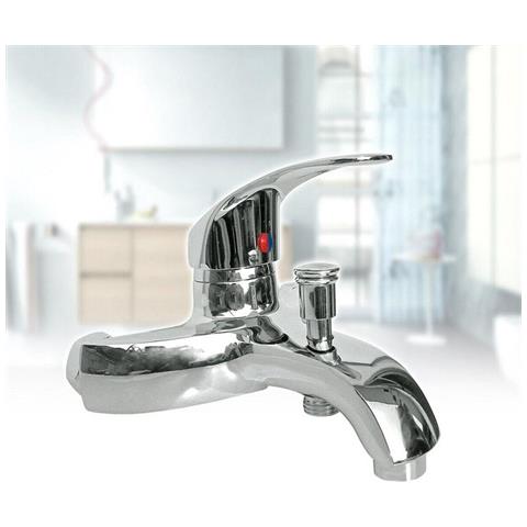 Rubinetto Miscelatore Cromato Casa Bagno Vasca Completo Di Kit Montaggio Jh-8062 - Foto 2