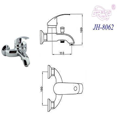 Rubinetto Miscelatore Cromato Casa Bagno Vasca Completo Di Kit Montaggio Jh-8062 - Foto 3