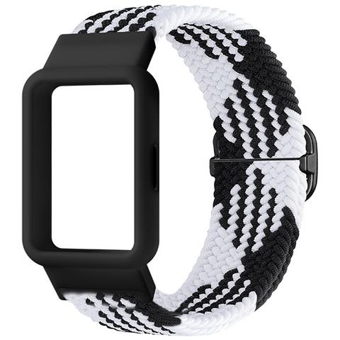 Cinturino Intrecciato Per Samsung Galaxy Fit3 Black+white - Foto 1