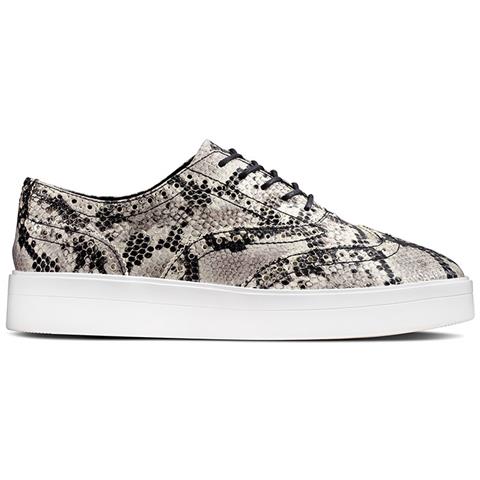 Donna Hero Brogue Pelle Di Serpente Argento Mezze Scarpe In Pelle 37 - Foto 1