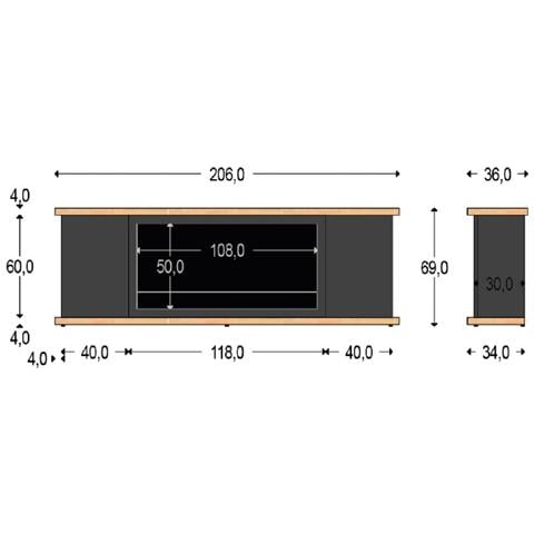 Mobile Completo Arosio 108 Mobile In Legno Antracite E Caminetto Elettrico Da 1500w Telecomando Qualita Del Mobile Realizzato A Mano Resistenza E Design Per Ogni Ambiente Telecomando - Foto 2