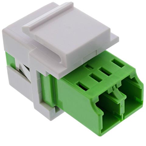Adattatore Snap-In Keystone FO, LC /LC duplex, singlemodale, verde - Foto 2
