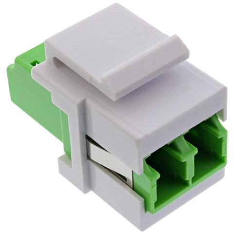 Adattatore Snap-In Keystone FO, LC /LC duplex, singlemodale, verde - Foto 1