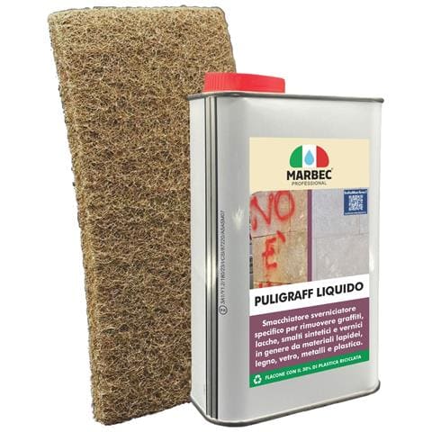 Puligraff Liquido 1lt + Tampone Marrone - Smacchiatore Per Rimuovere Graffiti - Foto 1