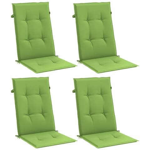 Cuscini Sedia Schiena Alta 4 Verdemélange 120x50x4 Tessuto - Foto 2