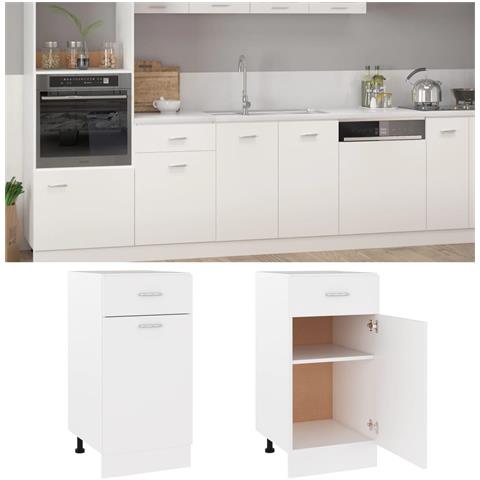 Lusso Casadino -  Armadio Inferiore Cassetto “lyon” Bianco 40x46x81,5 - Foto 1