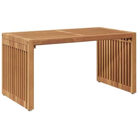 Tavolino da giardino 70x37,5x35,5 cm in legno massello di teak - Foto 1