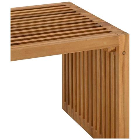 Tavolino da giardino 70x37,5x35,5 cm in legno massello di teak - Foto 9