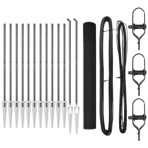 Recinzione in Filo Saldato con 13 Poste a Punta Grigio 1.4x25 m Acciaio - Foto 1