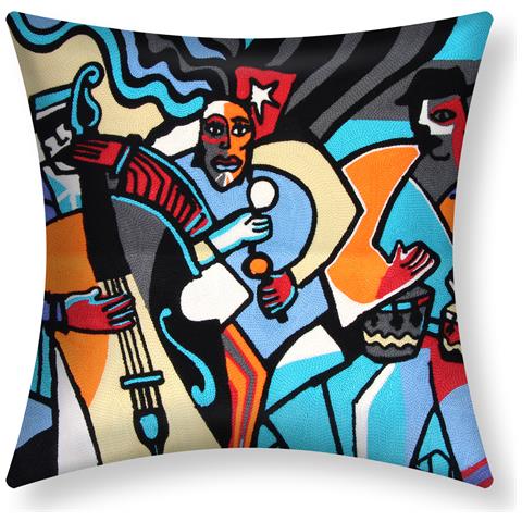 Set Di 2 Copricuscini 45x45 Cm Ricamati Art Marilis - Foto 1