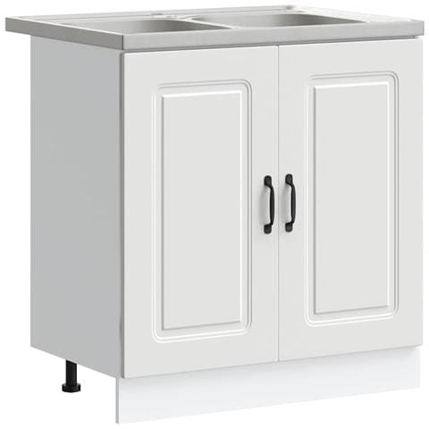 Mobile da cucina Kalmar 2 pcs Bianco 80 x 46 x 81.5 cm - Foto 1