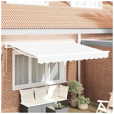 Tenda Retrattile Bianco 350x200 cm Tessuto - Foto 2