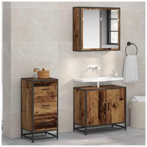 Credenza Legno vecchio 35,5 x 35 x 76 cm Legno multistrato - Foto 2