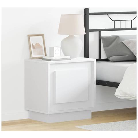 Armadio da Notte con 2 pcs Bianco 44 x 34.5 x 45 cm - Foto 2