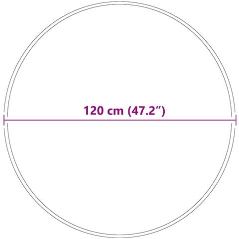Tappeto Crema 120 x 120 cm Polipropilene - Foto 8