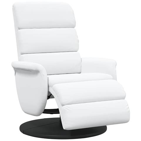 Poltrona reclinabile Bianco 71 x 98 x 106 cm Pelle sintetica - Foto 1
