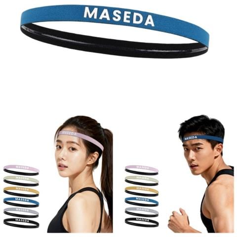 Fascia Sportiva Antiscivolo In Silicone - Alta Elasticità, Assorbimento Dell'umidità Blue - Foto 2