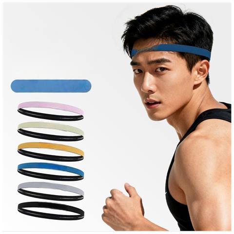 Fascia Sportiva Antiscivolo In Silicone - Alta Elasticità, Assorbimento Dell'umidità Blue - Foto 5