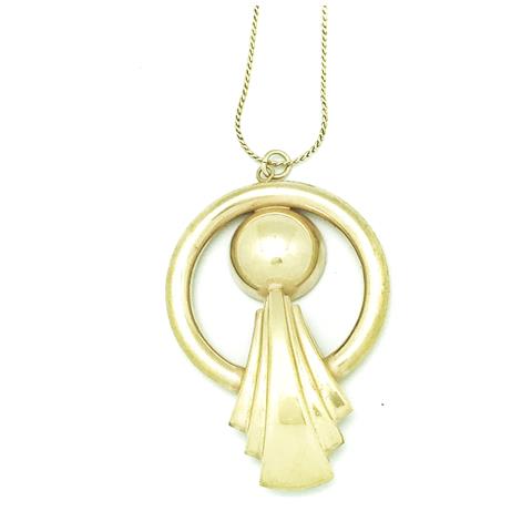 Collana Lunga, Design In Ottone Placcato Oro, 80 Cm - Foto 2