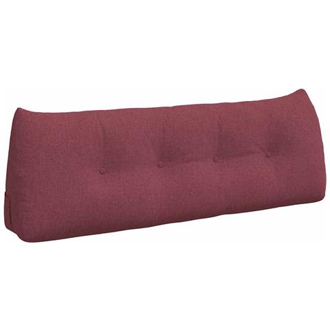 Cuscino per Schiena Rosso Vino 140 x 24 x 50 cm Tessuto - Foto 1