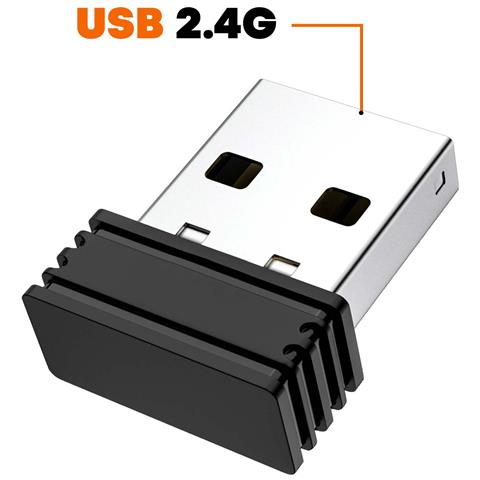 Mouse Ottico Senza Fili Ultra Preciso 1600 Dpi Con Ricevitore Usb 2.4g Portata 10m, Nero - Foto 5