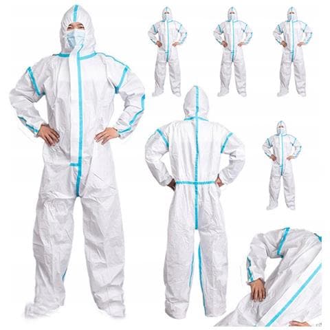 Set Di 5 Tute Monouso Per Pittura - Protezione Avanzata 185 Cm | Materiale Traspirante | Uso In Ambienti Contaminati E Ristrutturazioni - Foto 1