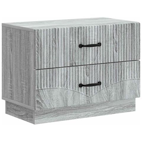 Armadio da Notte con cassetto Grigio Sonoma 62 x 34,5 x 44,5 cm - Foto 1