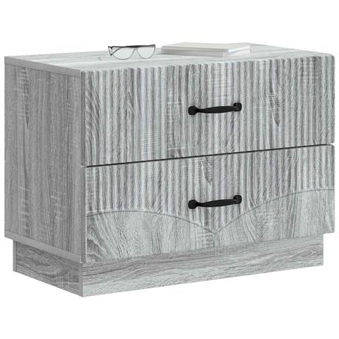 Armadio da Notte con cassetto Grigio Sonoma 62 x 34,5 x 44,5 cm - Foto 2